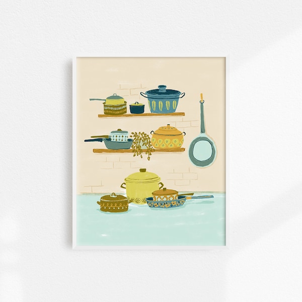 Vintage Kitchen Art Etsy