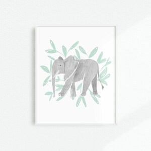 Elephant Artwork, Elephant Nursery, Elephant Print, Baby Elephant Art, Nursery Art Print, Elephant Print, Elephant, Cute Baby Elephant Art