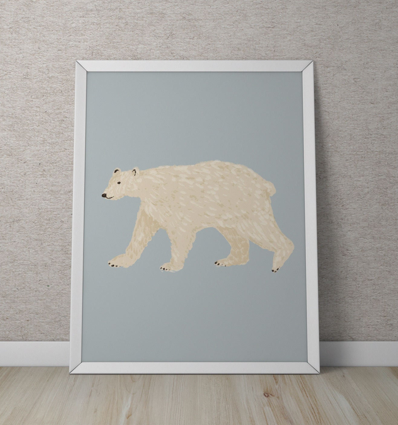 Polar Bear Print Polar Bear Artwork Polar Bear Art Winter | Etsy