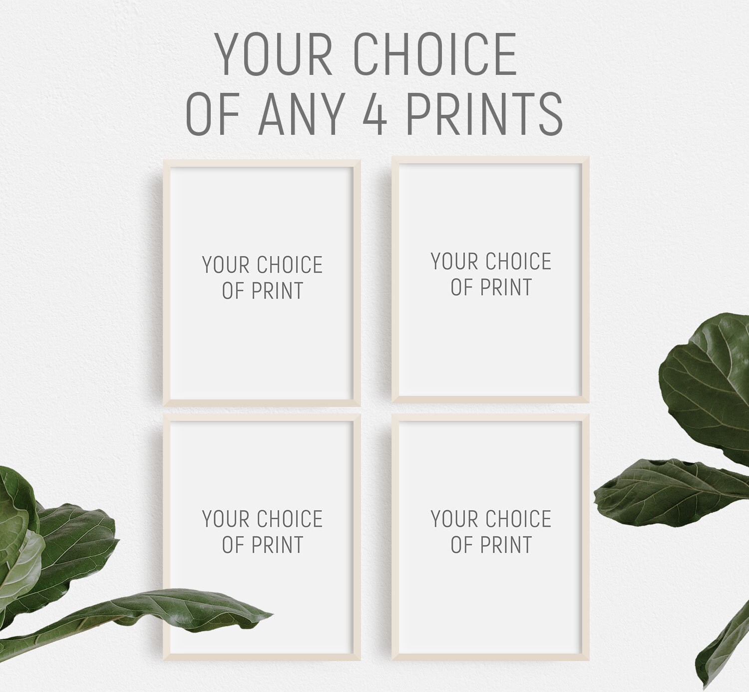 Set of 4 Prints Four Art Prints Gallery Wall Sets Etsy