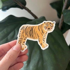 Tiger Sticker, Animal Sticker, Cute Water Bottle Sticker, Orange Tiger Sticker, Tiger Team Sticker, Back to School Sticker, Mascot Sticker