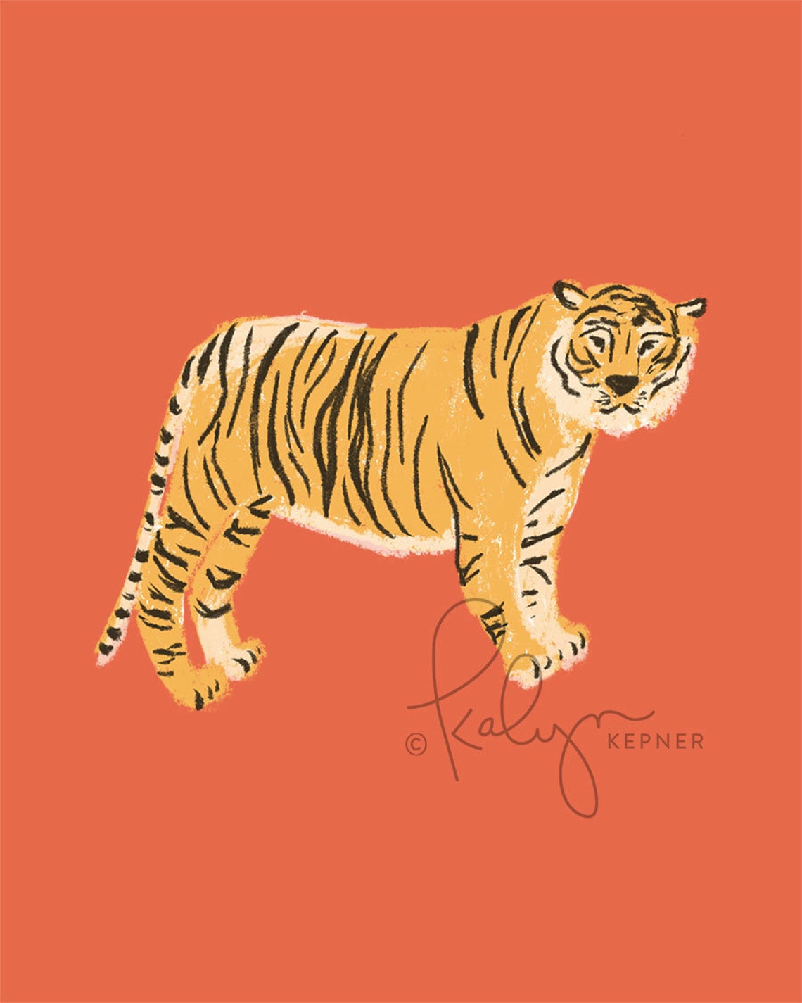 Jungle Tiger Print Tiger Artwork Tiger Art Print Jungle Etsy