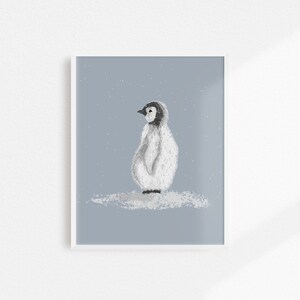 Boy Nursery Art, Penguin Print, Baby Animal Art, Penguin Art, Baby Penguin Artwork, Kids Art Print, Cute Penguin Wall Art, Nursery Animals