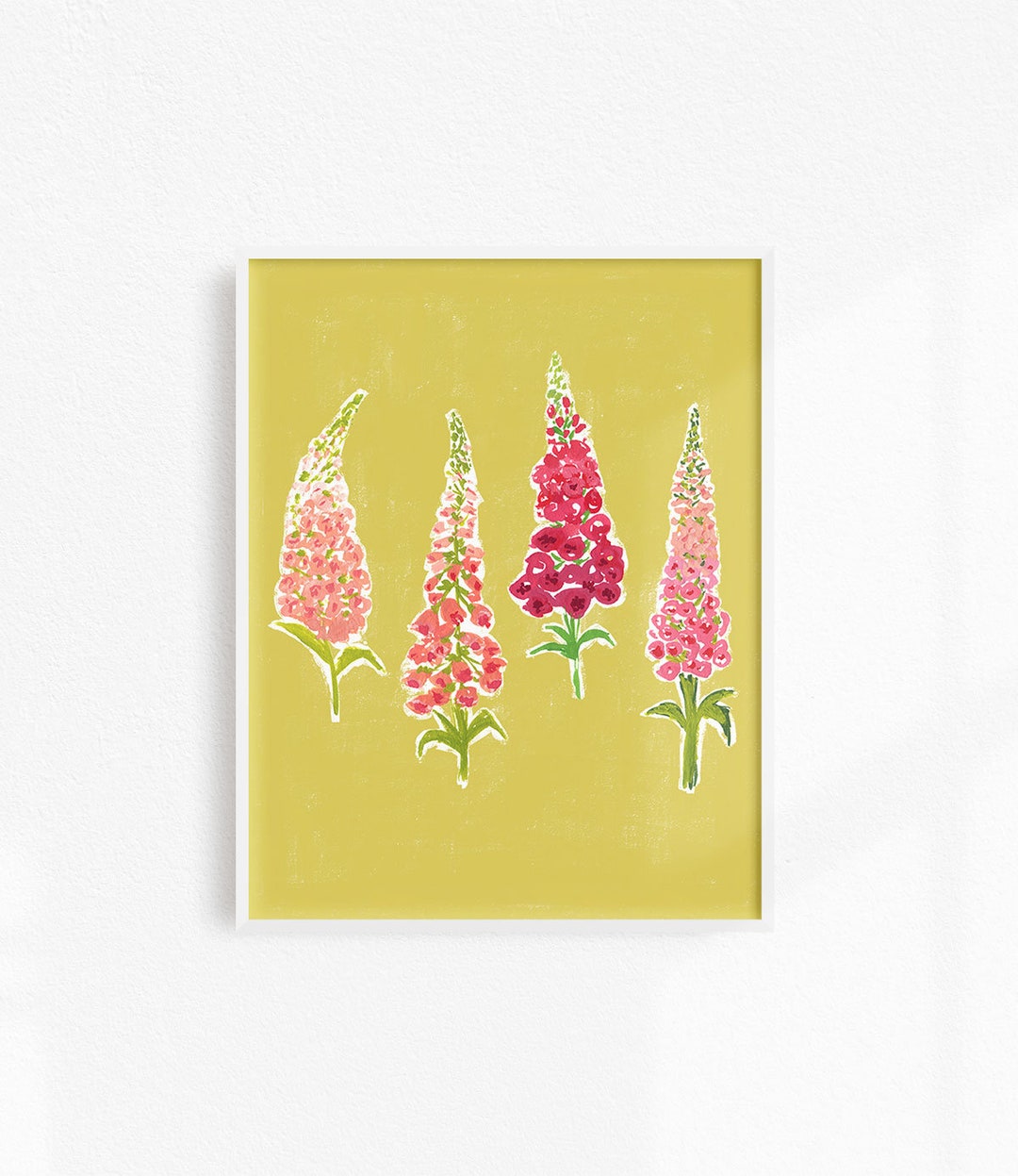 Pink Flower Wall Art, Floral Fine Art Print, Pink Flower Home Decor, Pink Foxglove Artwork