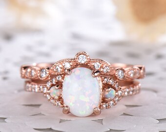 opal bridal set