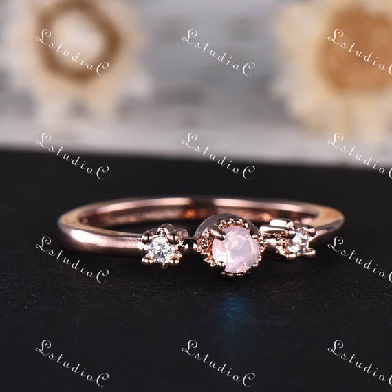 Rose quartz eternity band store