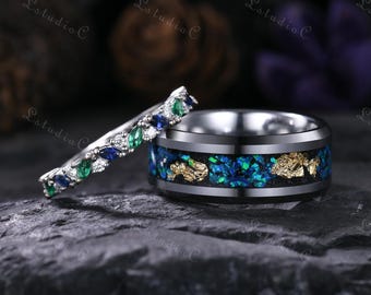 天然 ブラックサファイア リング レディース 指輪 ツートンシルバー 天然石 9月 誕生石 お守り 誕生日プレゼント 女性 ブランド ブラックサファイア（種類（宝石）サファイア）（指輪