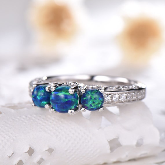 Blue fire 14k wedding best sale band