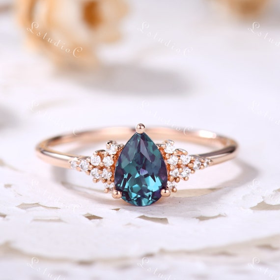 Alexandrite 2024 pear ring