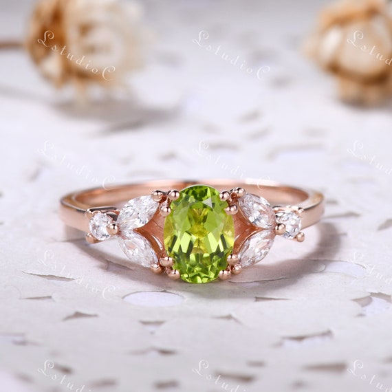 Green Peridot Pendant Antique Finish Sterling Silver Marquise Shape Green Peridot Pendant Antique Finish Sterling Silver Marquise Shape