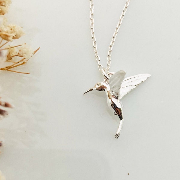 Collier colibri, pendentif colibri en argent, collier colibri Colliers oiseau minimalistes, bijoux colibri