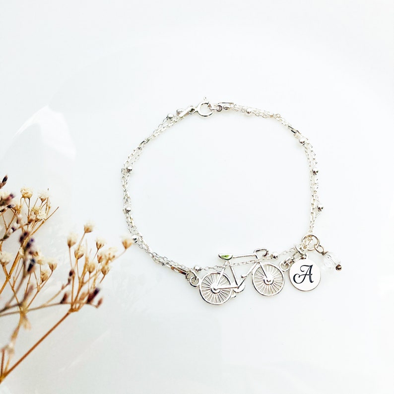 Bicycle bracelet, double chain Bike bracelet, Bike Jewelry, Mountain Biking Gifts, bracelet for Bike Lovers, Sport gift image 2