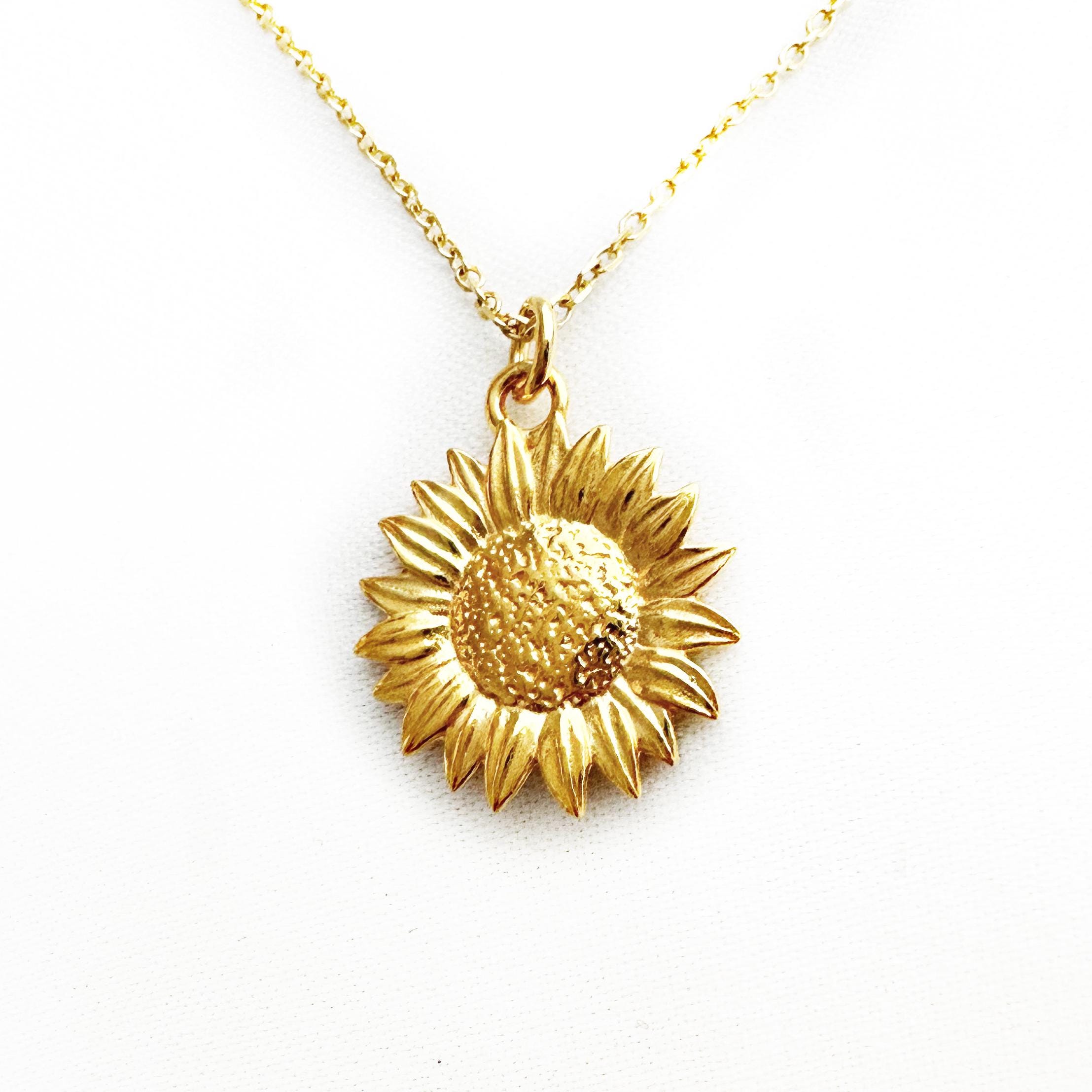 Gold Sunflower Necklace, Sunflower Jewellery, Sunshine Necklace, Flower Necklace, Sunflower Pendant, Flower Necklace for Her - Etsy Gold Sunflower Necklace, Sunflower Jewellery, Sunshine Necklace, Flower Necklace, Sunflower Pendant, Flower Necklace for Her - Etsy