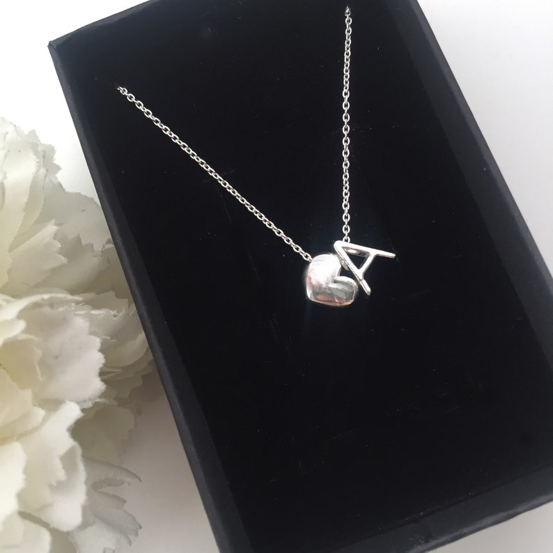 Double Initial Necklace Uppercase Two Initials Necklace Etsy