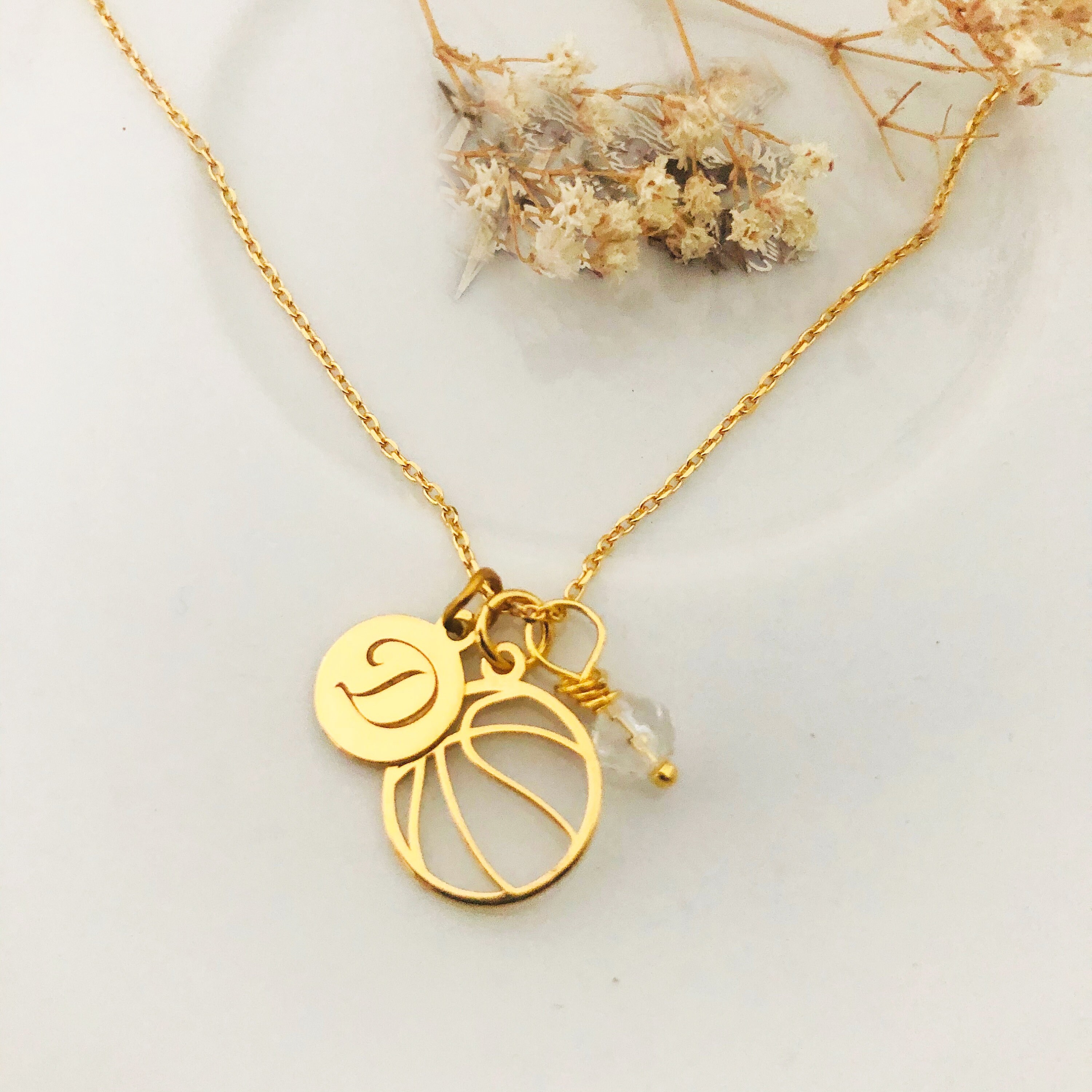 GOLD BASKETBALL NECKLACE Gold Sports Jewelry Sport Charm Necklace Basketball Gifts Basket Ball Fan Basketball Player Enthusiast Coach Etsy