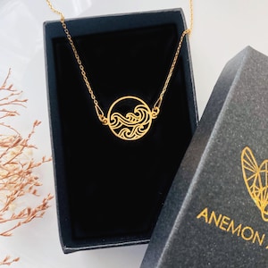 GOLD WAVES NECKLACE gift for women