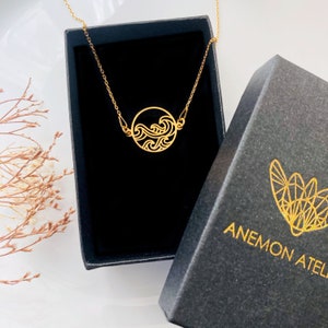 GOLD WAVES NECKLACE gift for women