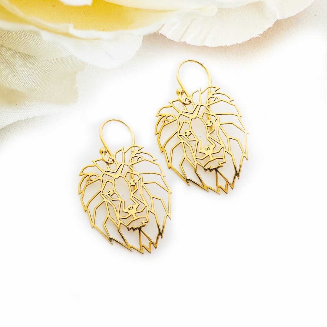 4 Paar Blatt Ohrringe Gold - Bohemian Style Geometrische Anhänger | Legierung Dangle Ohrringe