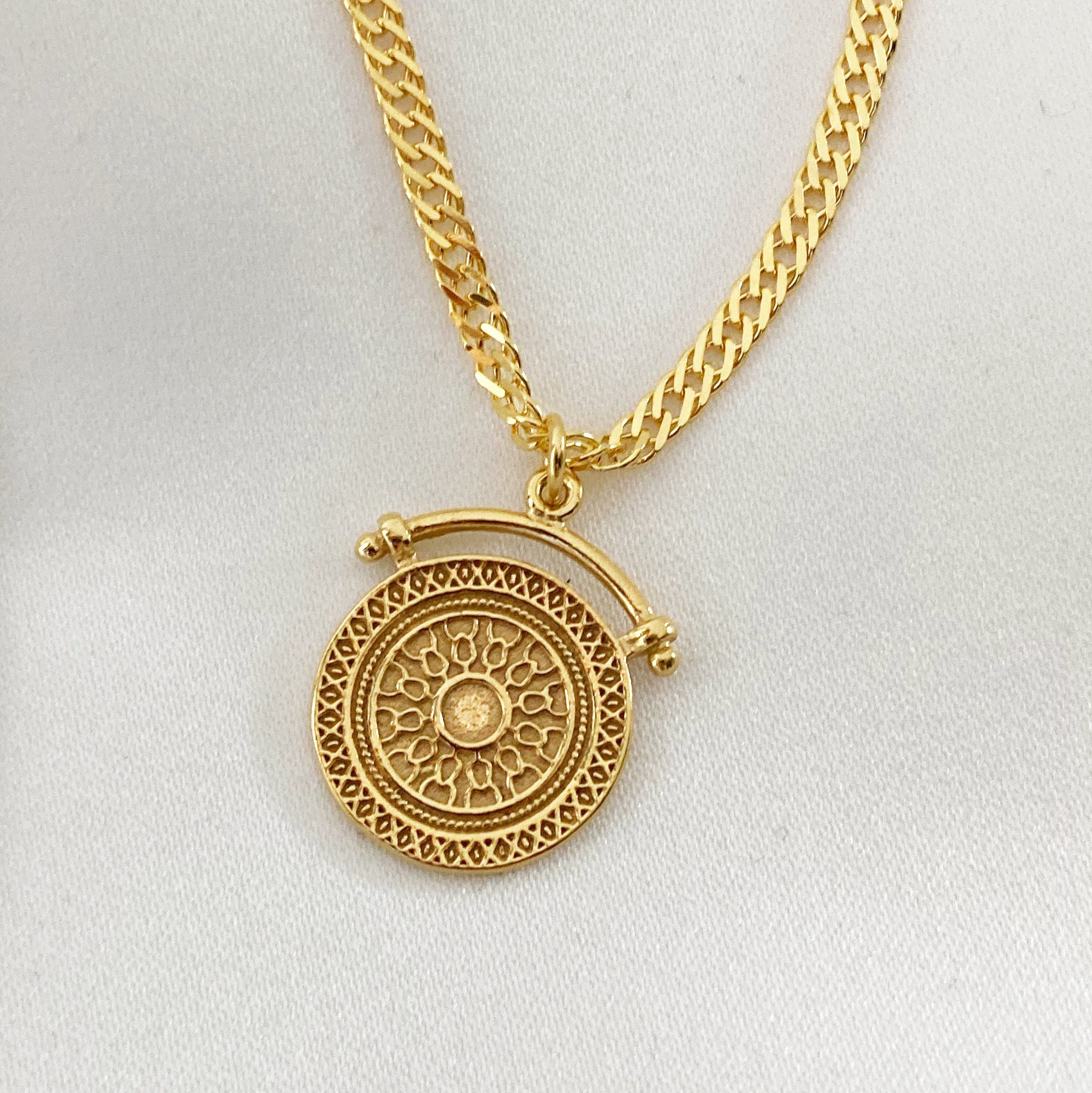 Gold Coin Necklace Medallion Coin 