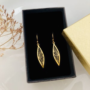 Art Nouveau earrings | ART DECO earrings | gold Geometric Earrings | Bohemian Jewellery | dangle earrings | vintage style | gift  for Mom