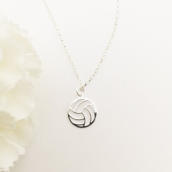 Silver Volleyball Necklace Ball Pendant Sports - Silver Chain With Ball Pendant Silver Volleyball Necklace Ball Pendant Sports - Silver Chain With Ball Pendant
