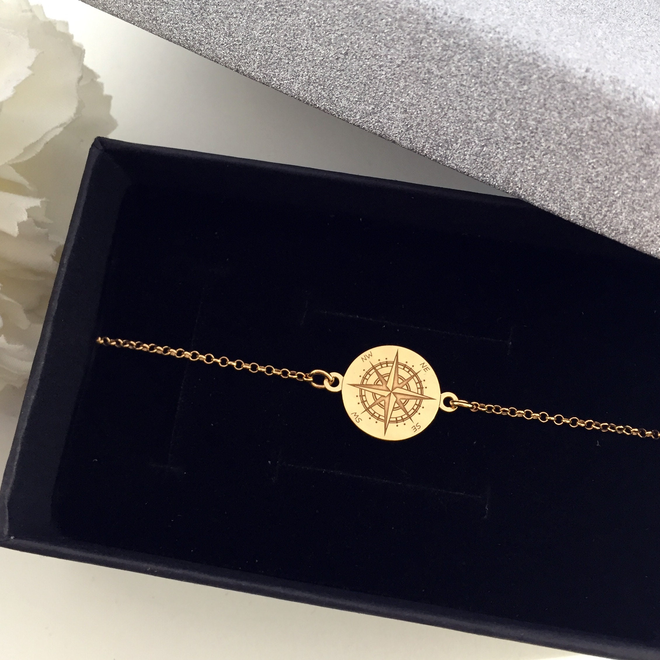 GOLD COMPASS Bracelet Graduation Gifts Message for BFF Friend Globetrotter Gift Travel Lover Delicate Compass Travel Jewelry Etsy Canada