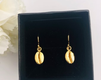 Coffee Earrings Expresso Bean and Cup Drop Fine Silver Plate Coffee Earrings Expresso Bean and Cup Drop Fine Silver Plate