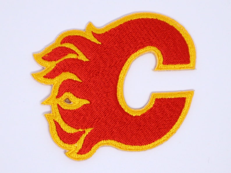 Calgary Flames Embroidered Iron on Patch Etsy