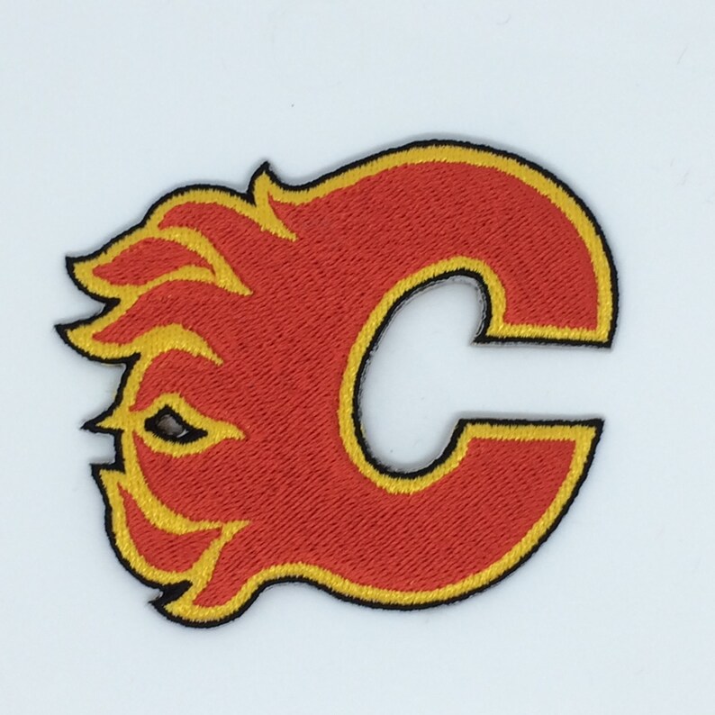 Calgary Flames Embroidered Iron on Patch Etsy