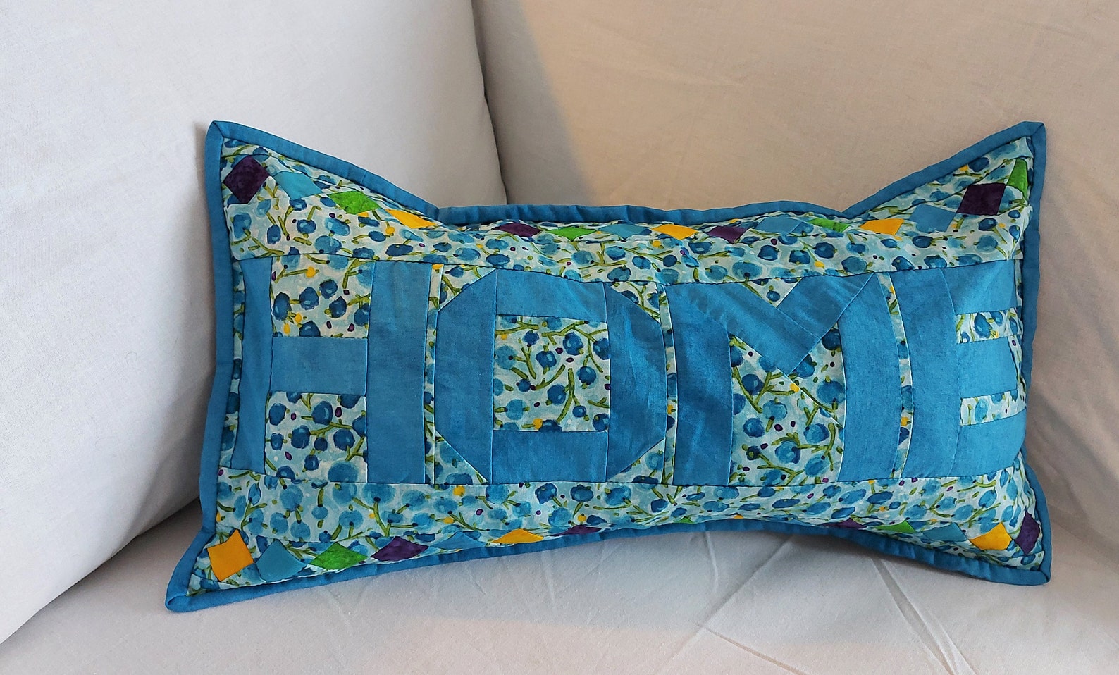 HOME Patchwork Pillow Cover Etsy