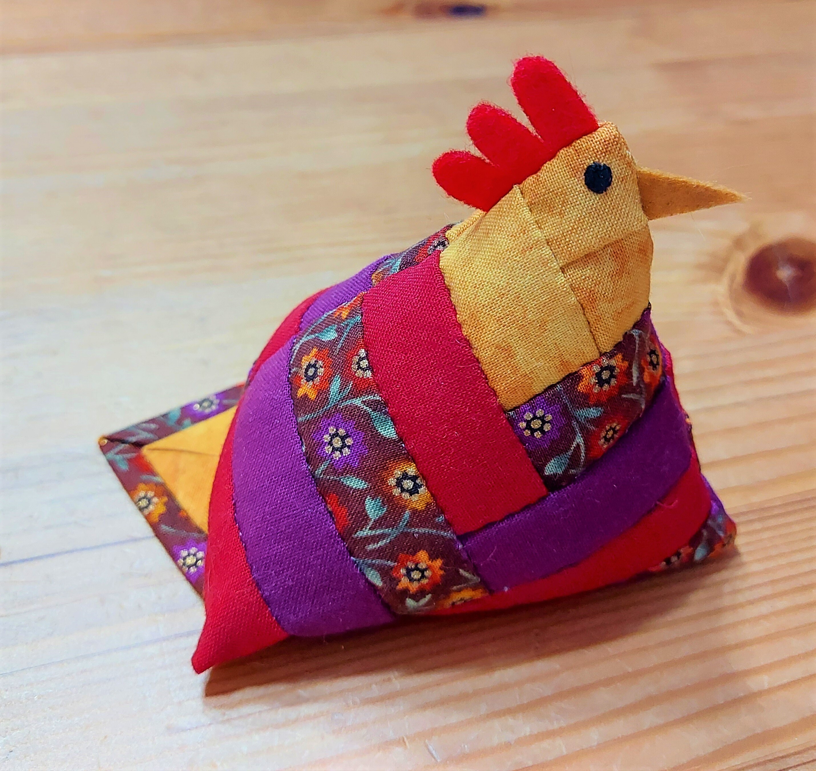 Colourful Log Cabin Chicken Pincushion Etsy