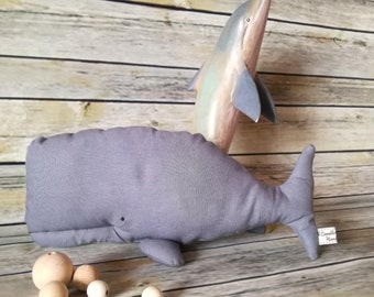 Sperm whale in handmade cloth.