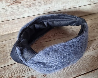 Headband with knot in alpaca and jeans