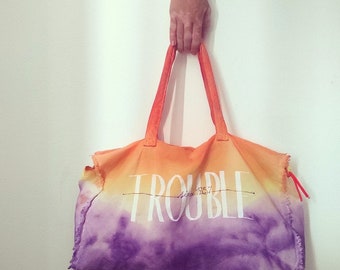 Hand painted and customizable tote bag