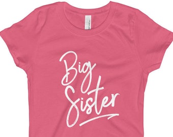 Kids T-Shirt / Big Sister / Girls Shirt / Family Shirts / Baby Announcement / Coordinating Kids Shirt / Graphic Tee / Script Font