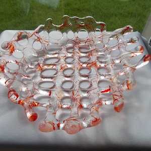 Irish Fused Glass - Coral Bowl, Fused glass, Gift, Present, Retirement, Display, Art, Handmade