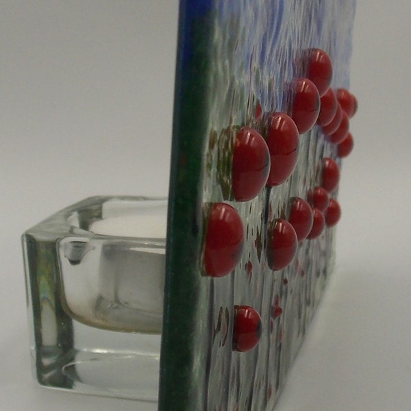 Irish Fused Glass - Fused Glass/ Glass Art/Flame of Remembrance