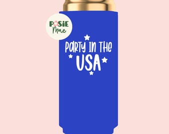 4th of July Slim Can Cooler: Red White & Boozed Party Cozie