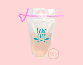 Lake Life Drink Pouch: Custom Bachelorette Party Favors