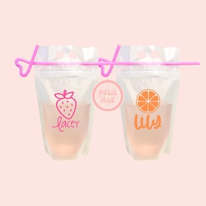 Name Drink Pouch | Bachelorette Party Drink Pouch | Beach Vacation Favors | Personalized Drink Pouch | Bridal Party Favors | Pool Party Gift