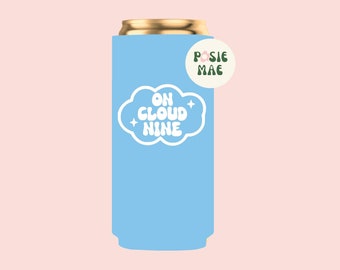 On Cloud Nine Slim Can Cooler: Cloud Bachelorette Party Favor