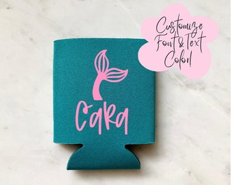 Personalized Mermaid Can Cooler: Bachelorette Party Favor