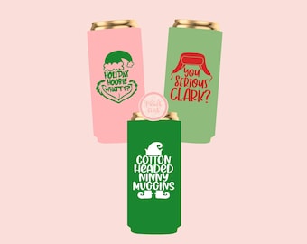 Christmas Slim Can Cooler | Funny Holiday Party Favors | Christmas Party