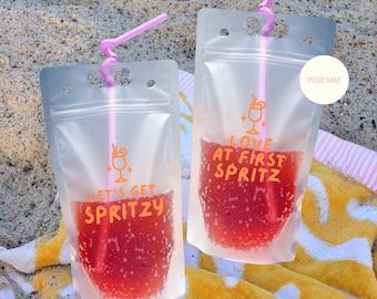 Spritz Drink Pouch | Love At First Spritz | Orange | Bach Club | Citrus Theme | European Summer |