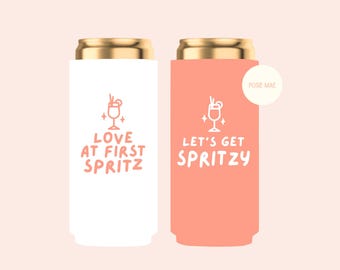 Spritz Bachelorette Slim Can Cooler | Let's Get Spritzy | Love At First Spritz