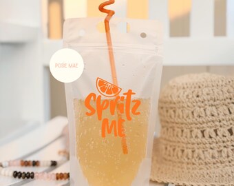 Spritz Me Drink Pouch | Italian Summer | Spritz Theme | Citrus | Pool Party Favors | Beach