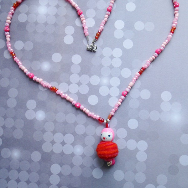 Collier ma petite puce miss pink