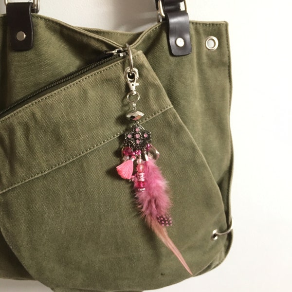Porte-clé bijoux de sac~ Pink grigri