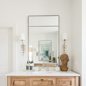 Large Modern Wall Mirror Bathroom Vanity Decorative Industrial Etsy