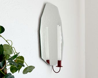 Handmade Mirror Candle Sconce – Modern Metal Wall Decor